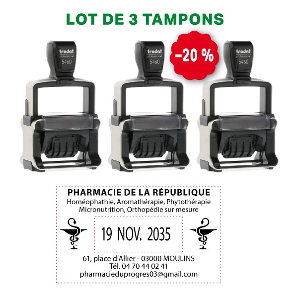 Tampon Dateur logo pharmacie