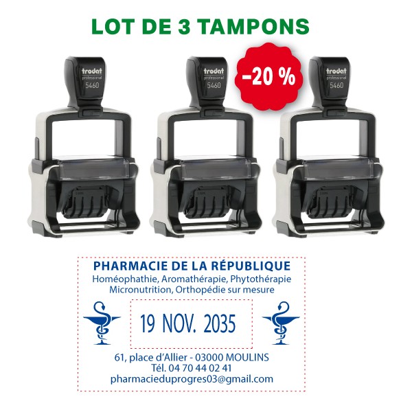 Tampon Dateur logo pharmacie