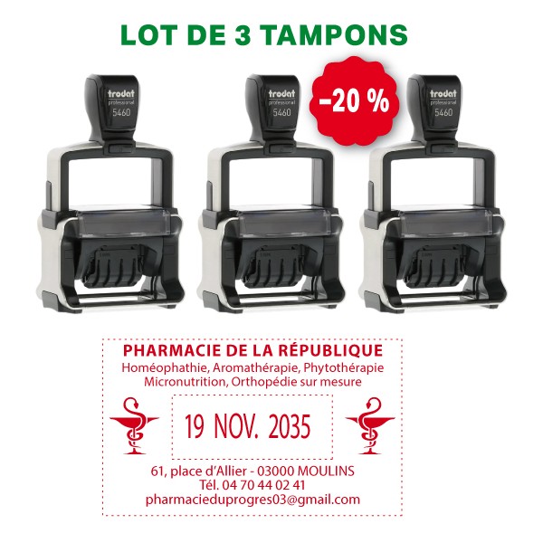 Tampon Dateur logo pharmacie