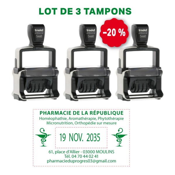 Tampon Dateur logo pharmacie