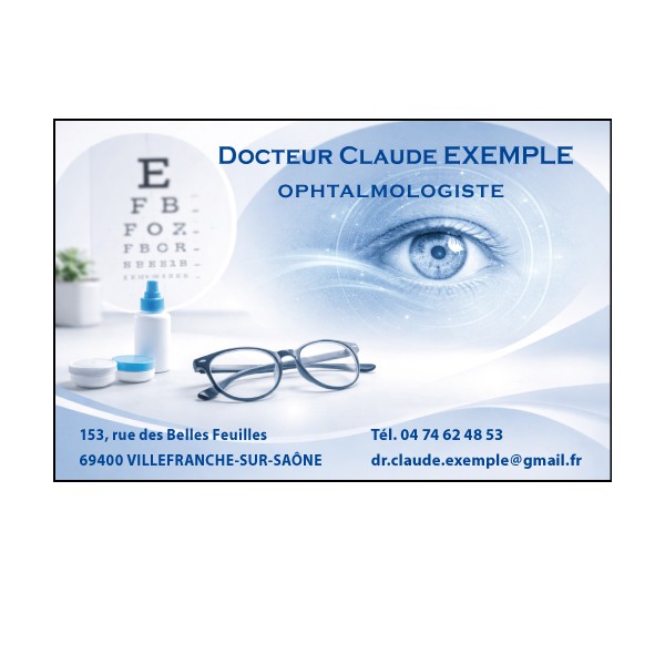 Cartes de rendez-vous Ophtalmologue 3