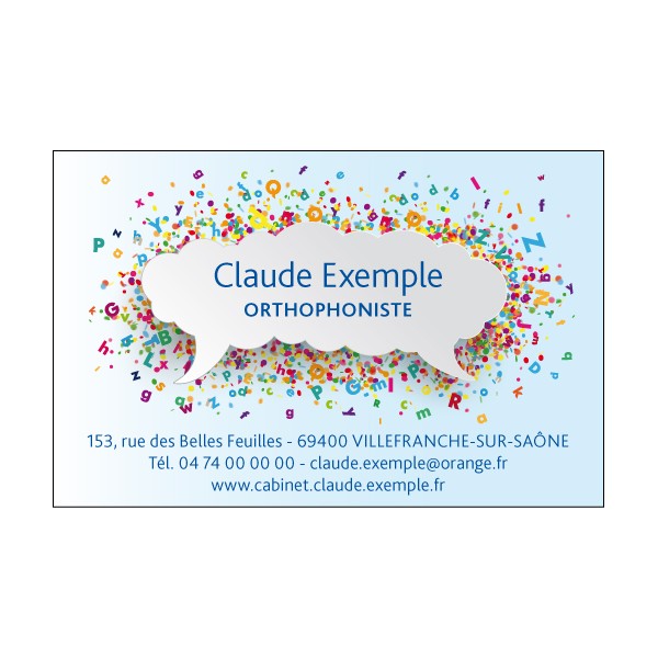 Cartes de rendez-vous Orthophoniste 1