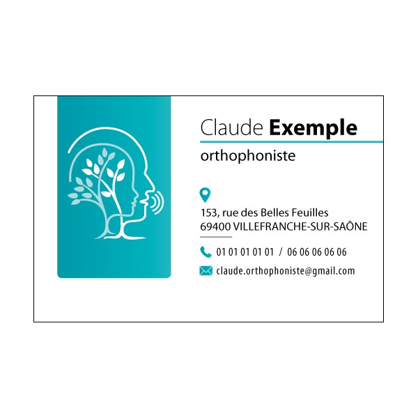Cartes de rendez-vous Orthophoniste 2
