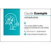 Carte Rendez-vous Orthophoniste Profils Croisés Turquoise, visuel de carte de visite avec silhouette de tête et arbre, nom Claud