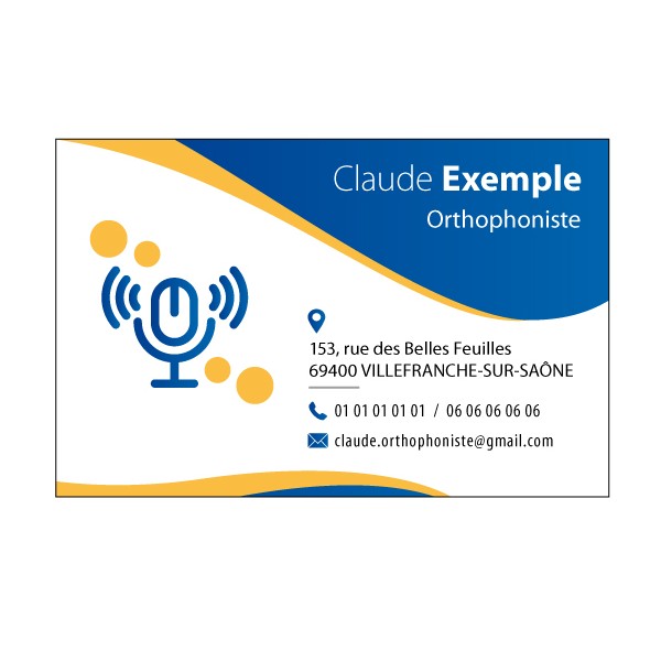 Cartes de rendez-vous Orthophoniste 3