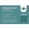 Carte Rendez-vous Ophtalmologue QR Code Doctolib Vert Canard: affiche de contact médicale avec QR code et logo œil.