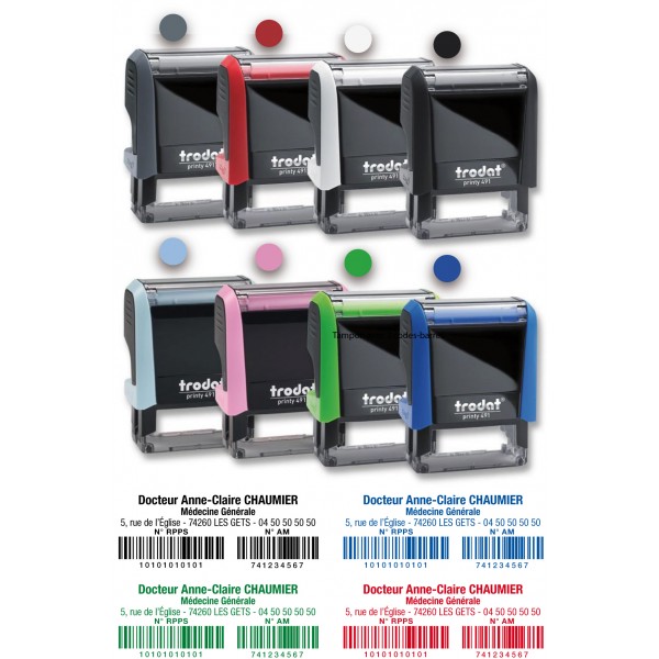 Tampon avec 2 codes-barres