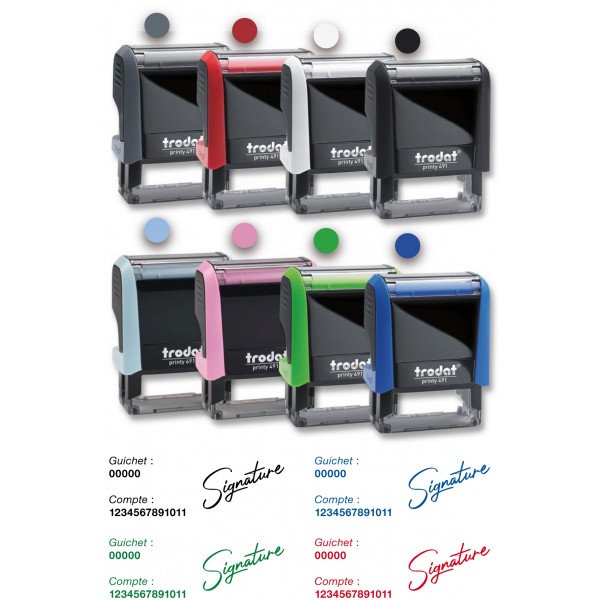 Tampon signature remise de chèques