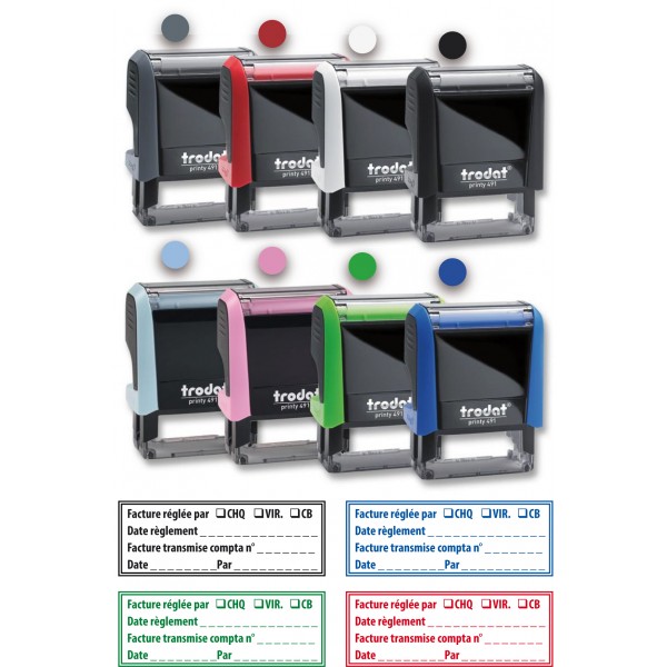 Tampon Facture réglée CHQ/VIR/CB