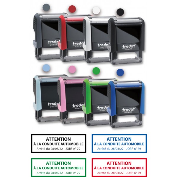 Tampon ATTENTION à la conduite automobile