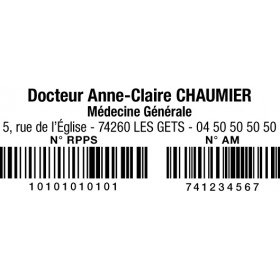 Tampon médical avec 2 codes-barres