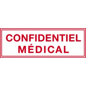 Tampon confidentiel médical