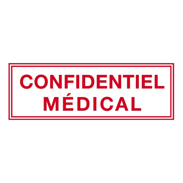 Tampon confidentiel médical