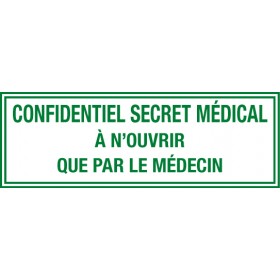 Tampon confidentiel Secret Médical