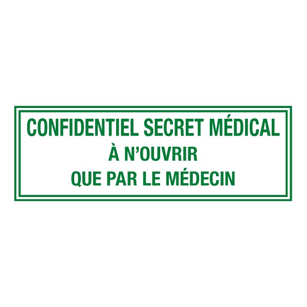Tampon confidentiel Secret Médical