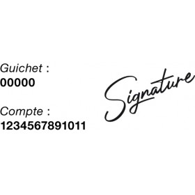 Tampon signature remise de chèques métal 5206