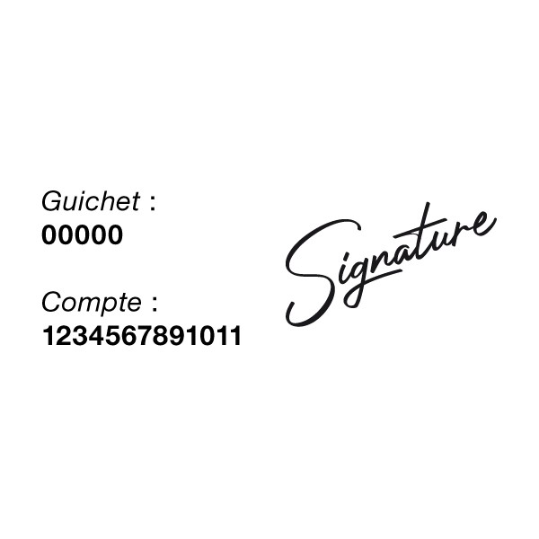 Tampon signature remise de chèques métal 5206