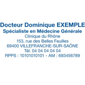 Tampon médecin 6-7 LIGNES
