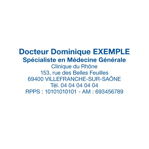 Tampon médecin 6-7 LIGNES