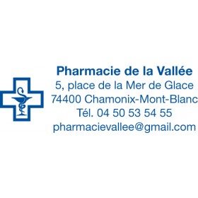Tampon médical Caducée pharmacie + croix - Empreinte