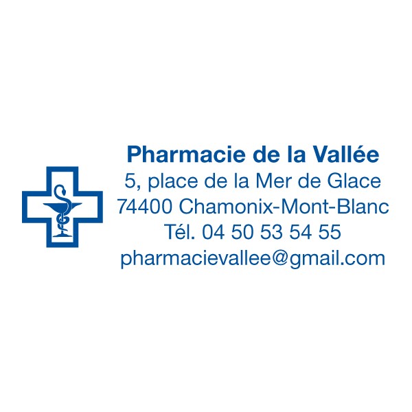 Tampon médical Caducée pharmacie + croix - Empreinte