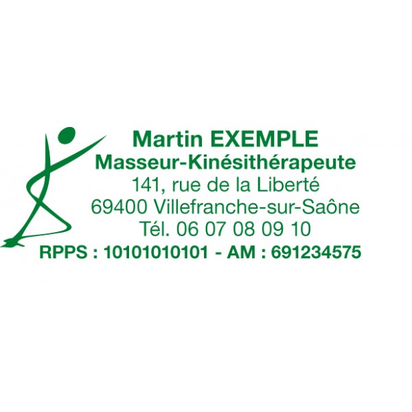 Tampon médical logo Kiné - Empreinte