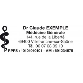 Tampon Médical Caducée médical - Empreinte