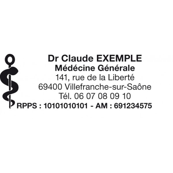 Tampon Médical Caducée médical - Empreinte
