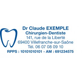 Tampon Médical Logo Chirurgien-Dentiste - Empreinte
