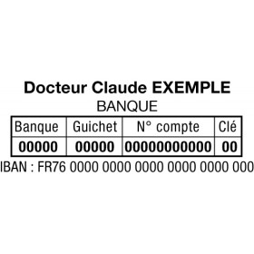 Tampon RIB et IBAN - Empreinte