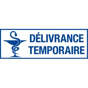 Tampon pharmacie - Délivrance temporaire