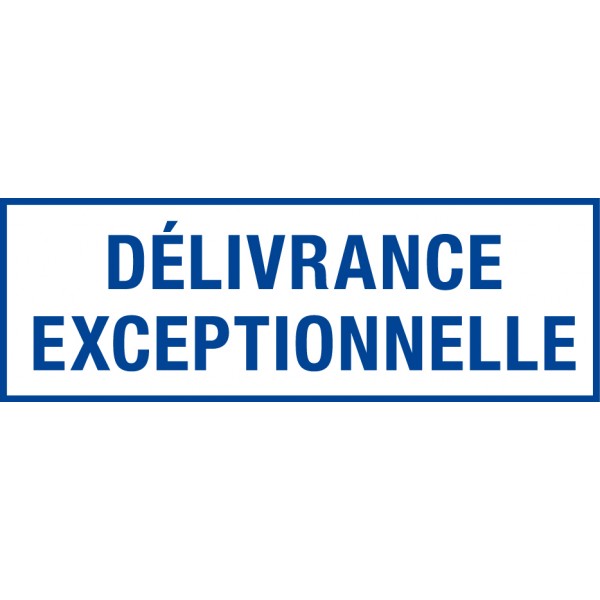 Tampon pharmacie - Délivrance exceptionnelle