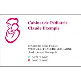 Maternité Câlin Rouge - Pédiatre & Sage-Femme - 85 x 55 mm