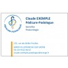 Cartes de visite Pédicure-Podologue logo Ordre