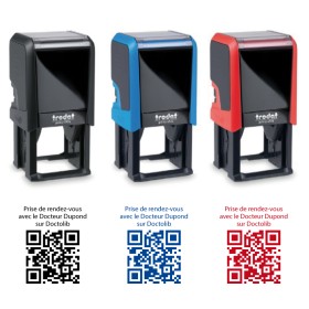 Tampon QR Code Doctolib Maiia 40x40 mm - Trodat Printy 4924