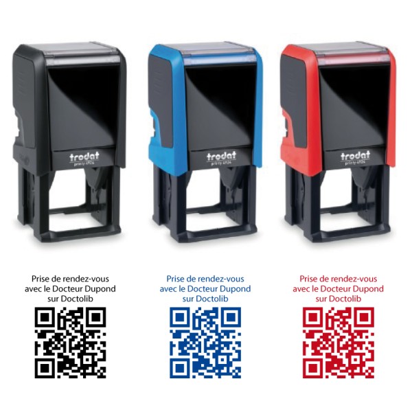 Tampon QR Code Doctolib Maiia 40x40 mm - Trodat Printy 4924