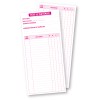 Fiche de traitement papier rose et blanche pour infirmier libéral avec tableau de suivi des médicaments matin midi soir coucher.