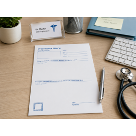 Impression d'ordonnances bizones médicales pour professionnels de santé, papeterie médicale personnalisée