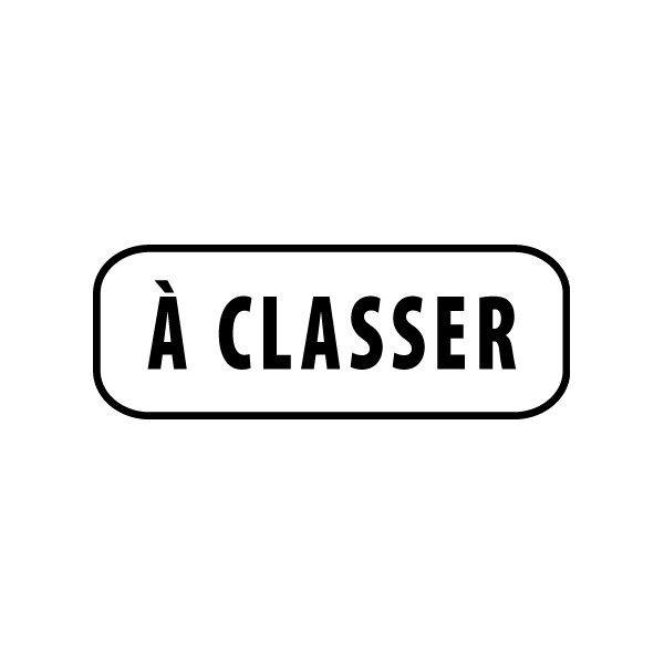 Tampon encreur affiché avec la mention À CLASSER, utilisé pour authentifier vos documents selon la formule commerciale.