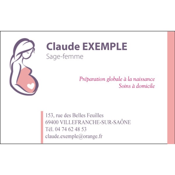 Profil Maternité - Sage-Femme - 85 x 55 mm