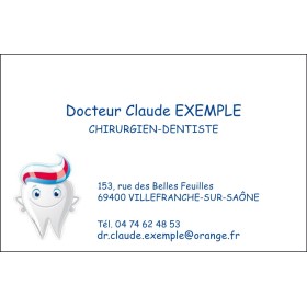 Cartes de visite Dentiste