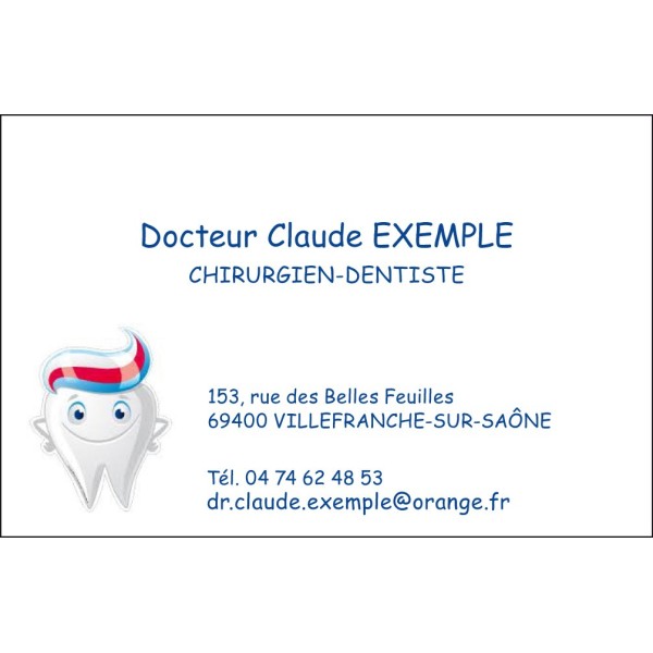 Cartes de rendez-vous dentiste