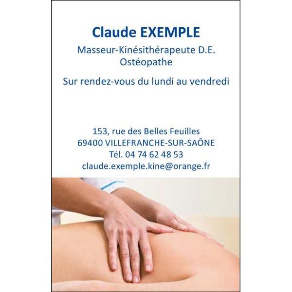 Pratique Manuelle Ostéo & Kiné - 85 x 55 mm