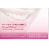 Dentiste - Sourire et Dégradé Rose - 85 x 55 mm