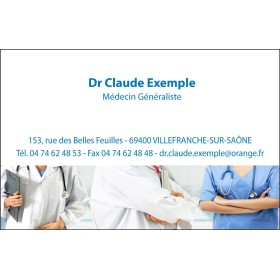 Cartes de visite médecin
