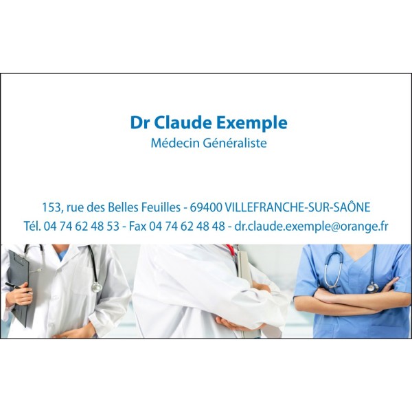 Cartes de visite médecin