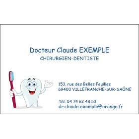 Dentiste - Image Dent et Dentifrice - 85 x 55 mm