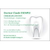 Dentiste - Typographie Verte & Dent en Volume - 85 x 55 mm
