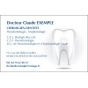 Dentiste - Typographie Bleue & Dent en Volume - 85 x 55 mm