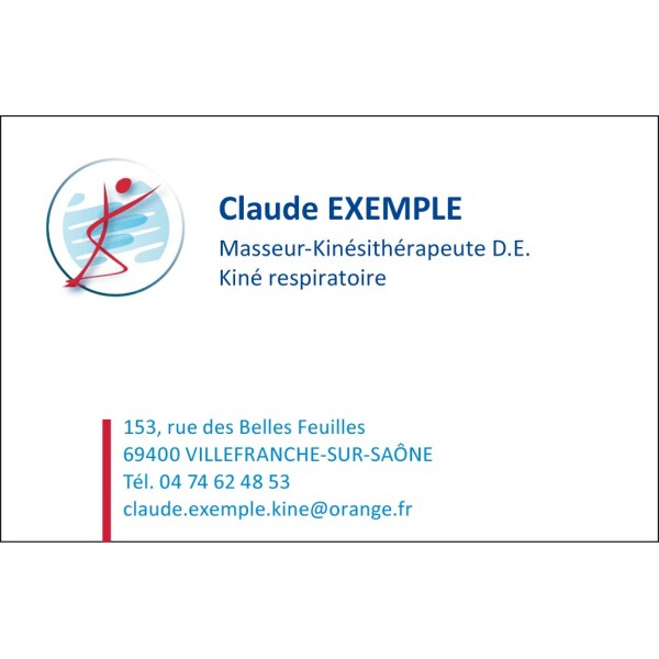 Cartes de rendez-vous Masseur Kinésithérapeute